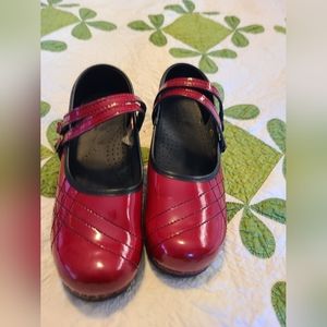 Sanita Red Mary Jane clogs size 38